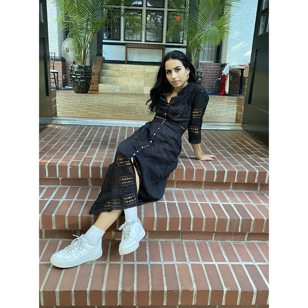 LoveShackFancy Size XS Black Beth Maxi Dress